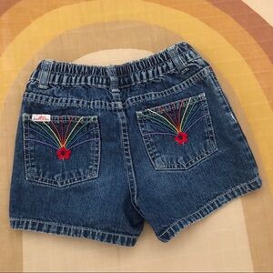 Vintage 90s Rainbow Embroidered Shorts